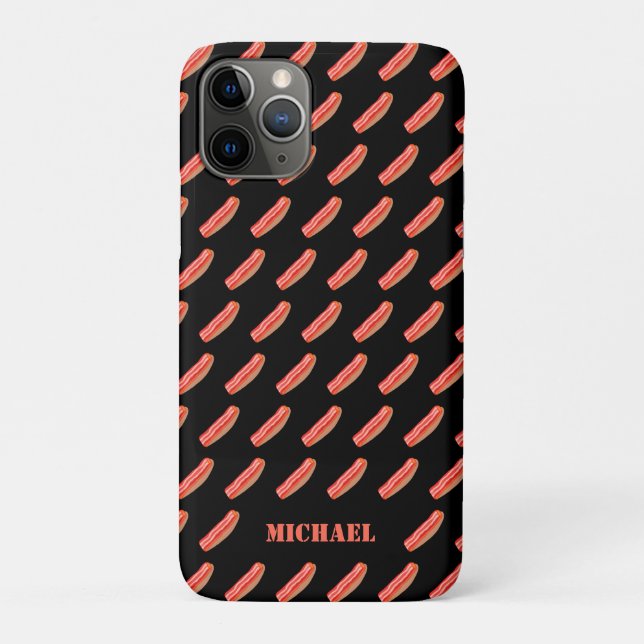 Funda De Case-Mate Para iPhone Cute Graciosa Bacon Personalizada (Reverso)