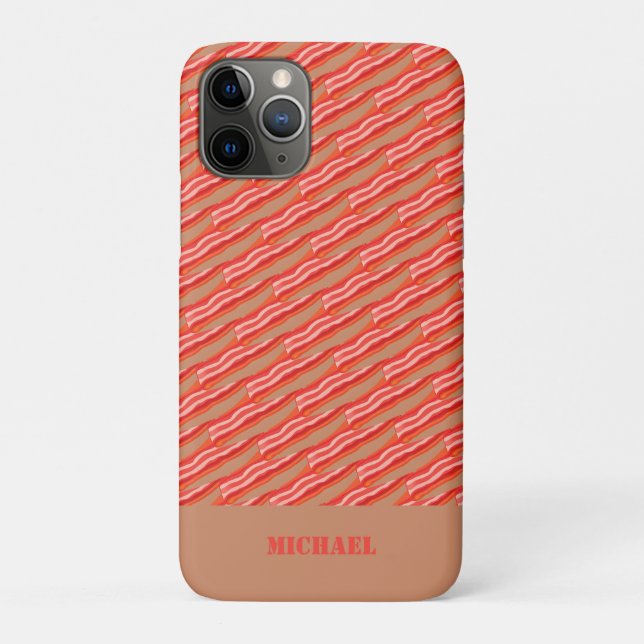 Funda De Case-Mate Para iPhone Cute Graciosa Bacon Personalizada (Reverso)