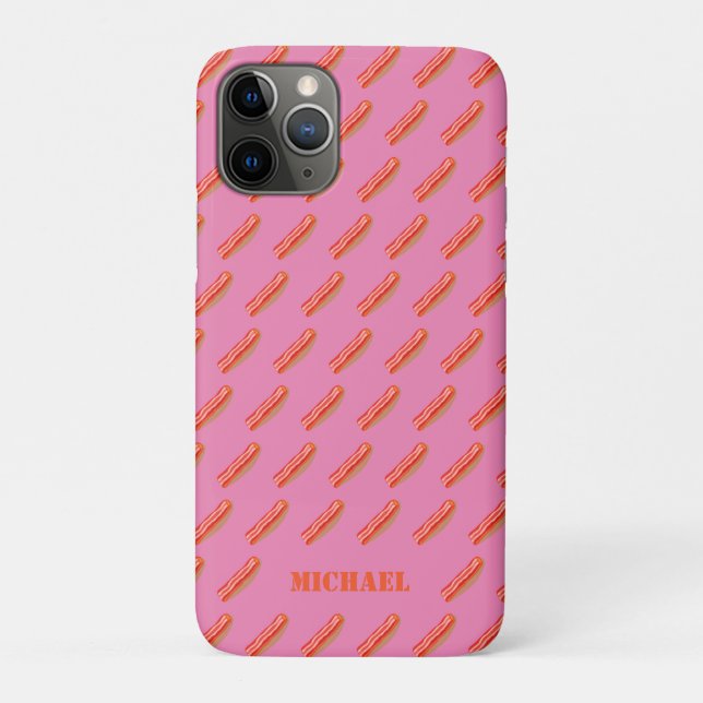 Funda De Case-Mate Para iPhone Cute Graciosa Bacon Personalizada (Reverso)