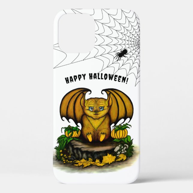 Funda De Case-Mate Para iPhone Cute Halloween Bat (Reverso )