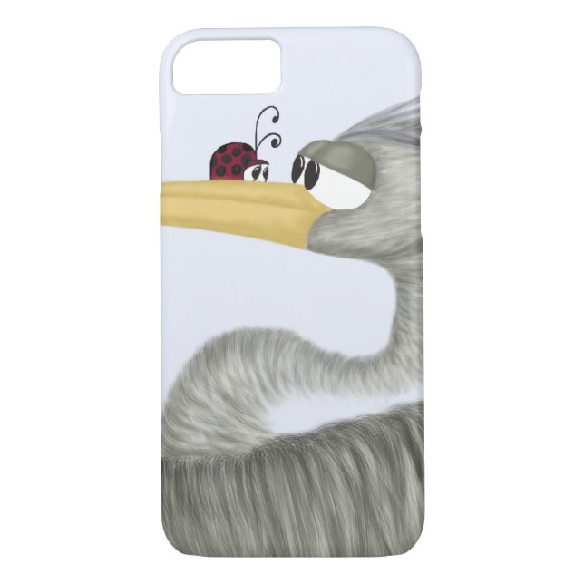 Funda De Case-Mate Para iPhone Cute Heron y Ladybug (Reverso)
