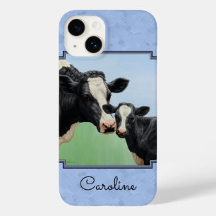 Funda Para iPhone 14 De Case-Mate Cute Holstein Calf & Cow Sky Blue