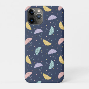 Funda Para iPhone 11 Pro Cute Kawaii Patrón De Paraguas