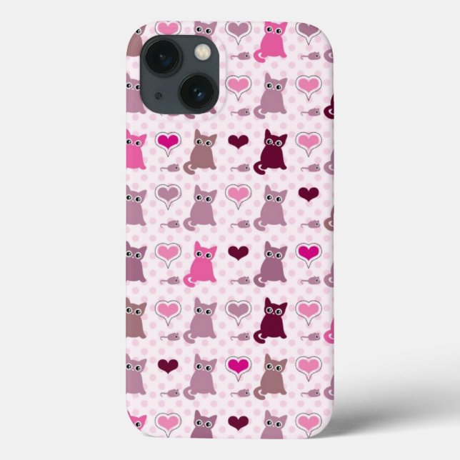 Funda De Case-Mate Para iPhone Cute kitten girls pattern (Reverso)