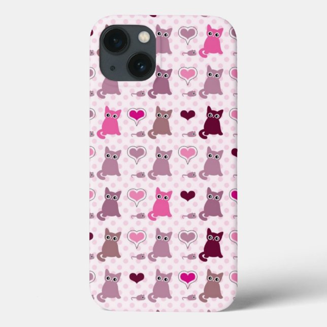 Funda De Case-Mate Para iPhone Cute kitten girls pattern (Reverso)