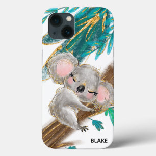Funda Para iPhone 13 Cute Koala Bear Foliage Name iPhone / iPad case