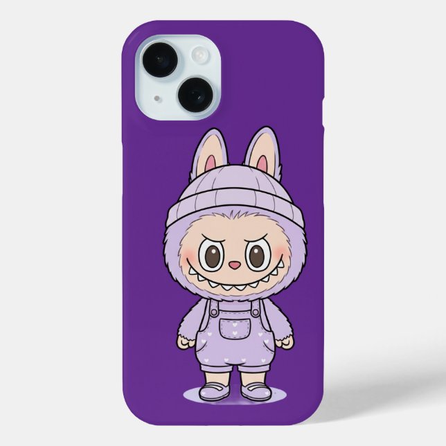 Funda De Case-Mate Para iPhone Cute Labubu (light purple) (Reverso )