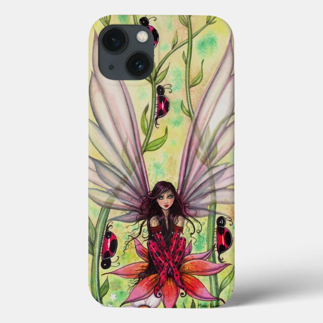 Funda De Case-Mate Para iPhone Cute Ladybug Fairy Fantasy Ilustracion (Reverso)