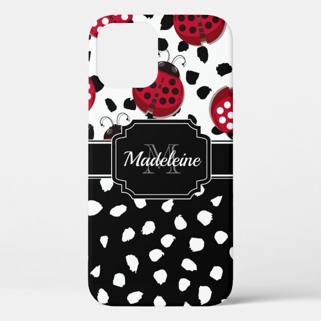 Funda De Case-Mate Para iPhone Cute Ladybugs (Reverso )