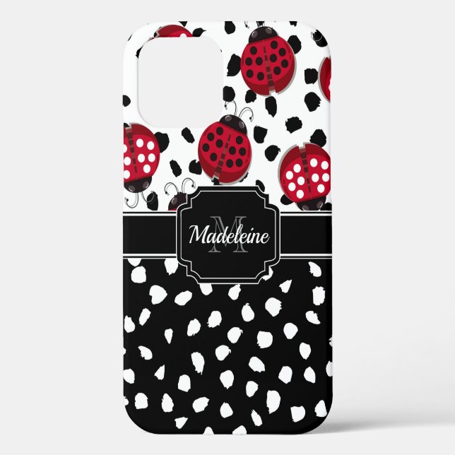 Funda De Case-Mate Para iPhone Cute Ladybugs (Reverso )