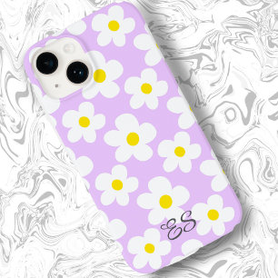 Funda Para iPhone 14 De Case-Mate Cute lavanda flores de margaritas retro