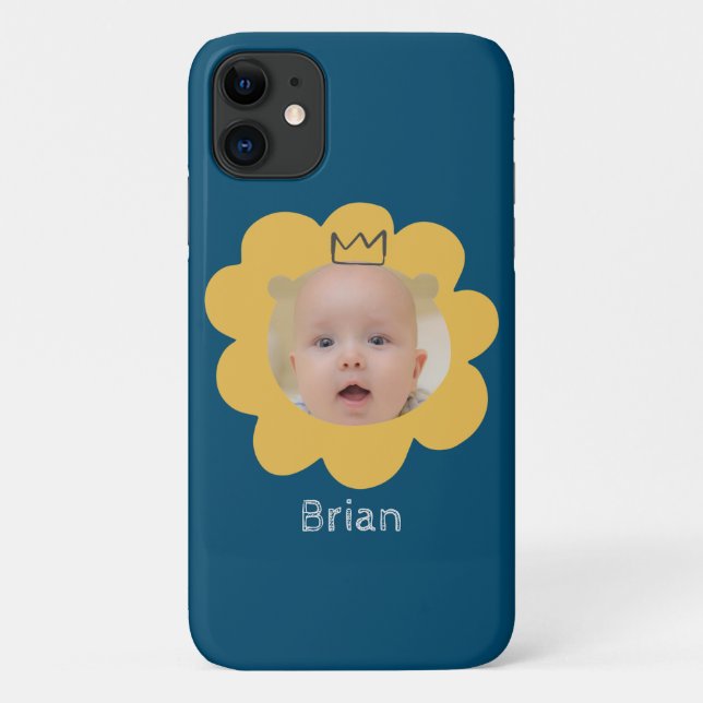 Funda De Case-Mate Para iPhone Cute Lion Baby Picture (Reverso)