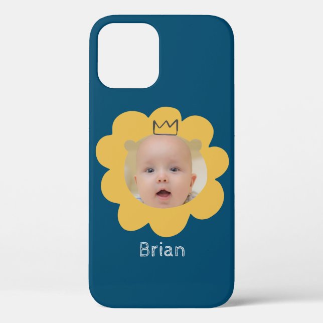 Funda De Case-Mate Para iPhone Cute Lion Baby Picture (Reverso )