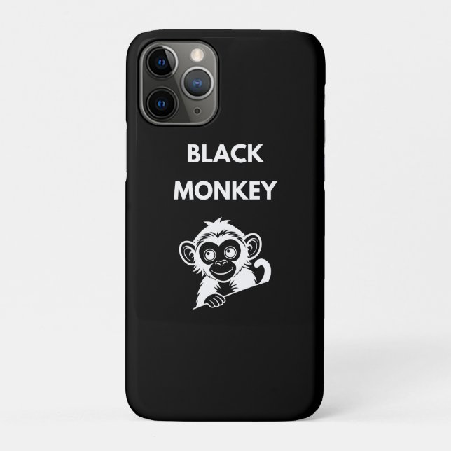 Funda De Case-Mate Para iPhone Cute Little Black Monkey (Reverso)
