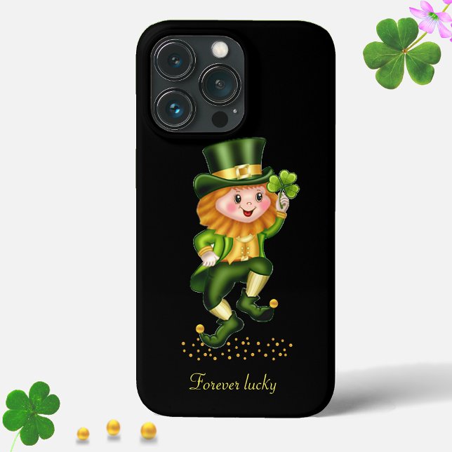 Funda De Case-Mate Para iPhone Cute Lucky Green Gnomo en Negro (Subido por el creador)