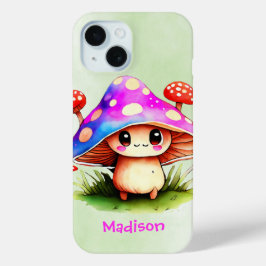 Funda Para iPhone 15 Cute Mushroom