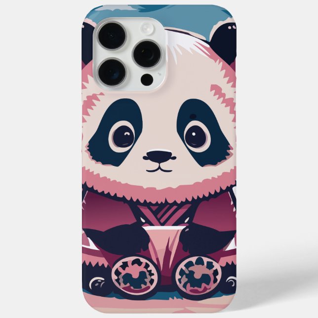 Funda De Case-Mate Para iPhone Cute Panda (Reverso )
