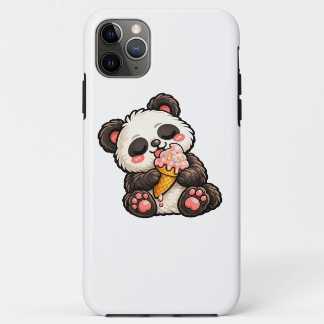 Funda De Case-Mate Para iPhone Cute Panda Ice Cream (Reverso)