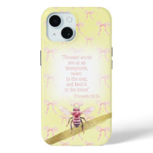 Cute Pastel Amarillo Rosa Lazo Cuadrícula Biblia R