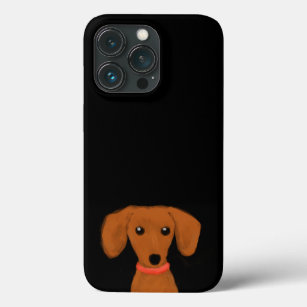 Funda Para iPhone 13 Pro Cute Peeking Dachshund   Doxie de cachorro vienés