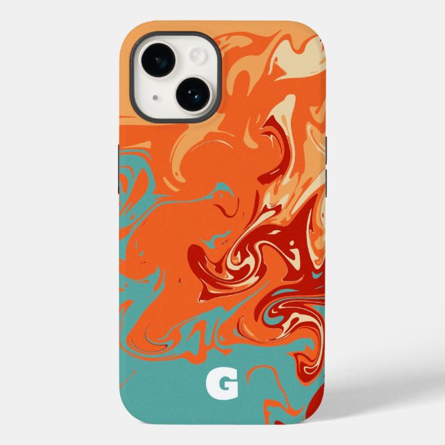 Funda De Case-Mate Para iPhone Cute Personalize Pastel Marbel (Reverso )