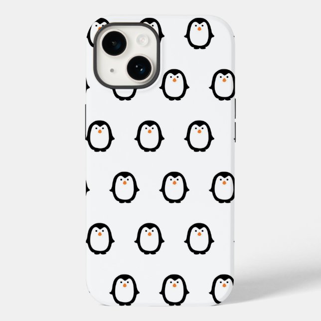 Funda De Case-Mate Para iPhone Cute pingüino (Reverso )