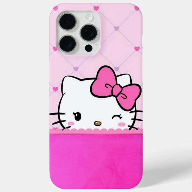 Funda De Case-Mate Para iPhone Cute Pink Kitty Cell Phone Case (Reverso )
