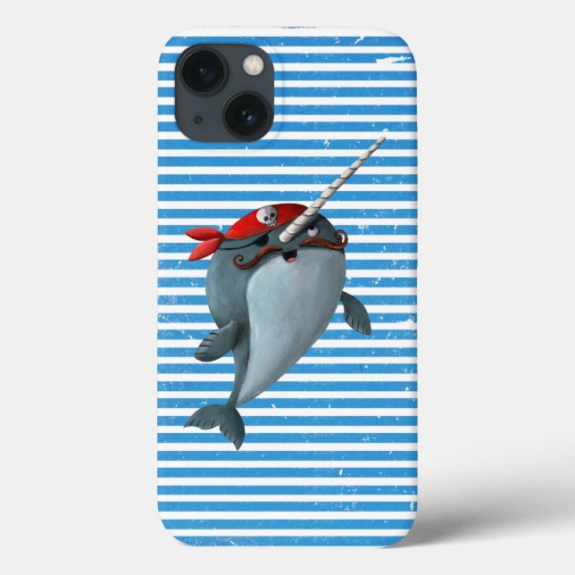 Funda De Case-Mate Para iPhone Cute Pirate Narwhal (Reverso)