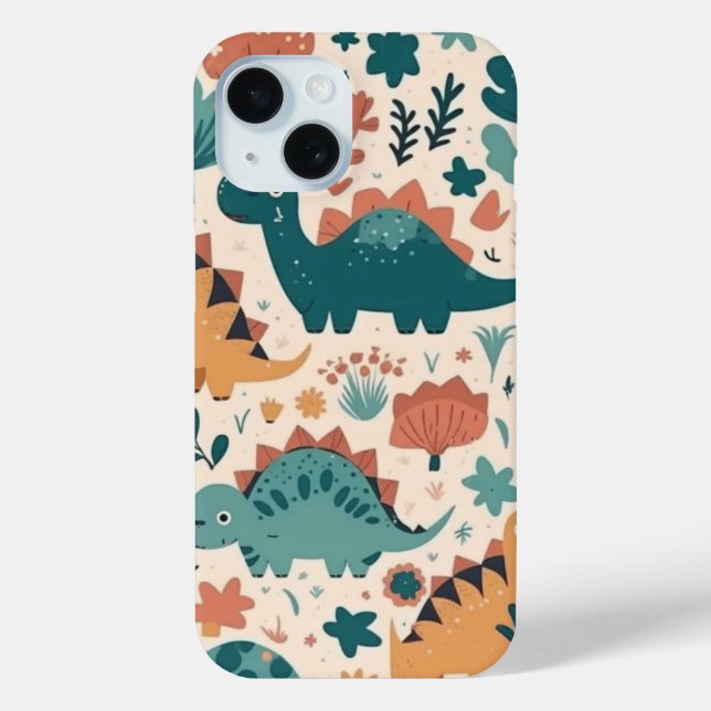 Funda De Case-Mate Para iPhone Cute & Playful Dino Land Children's Pattern Phone  (Reverso )