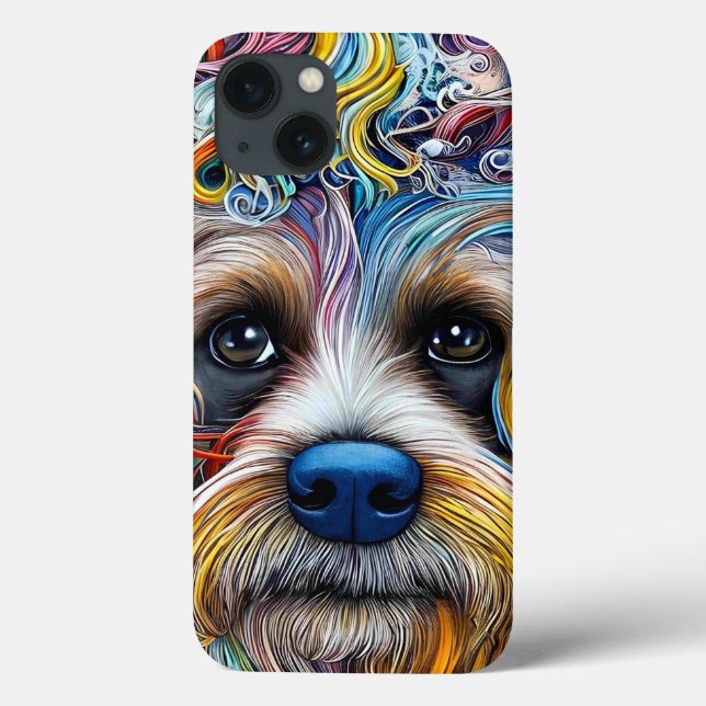 Funda De Case-Mate Para iPhone Cute Pop Art Terrier (Reverso)