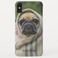Cute Pug Dog Casos de teléfono con nombres persona