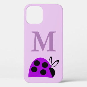 Funda Para iPhone 12 Cute Purple Ladybug Personalizado