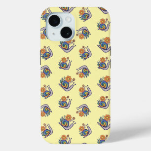 15 Cute Retro Rainbow Caracol Funda para iPhone Apple