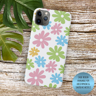 Funda Para iPhone 11 Pro Max Cute Retro Summery Colores Patrón de Arte de Flore