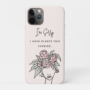 Funda Para iPhone 11 Pro Cute Rubor ocupado con mi retrato floral de planta