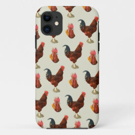 Funda Para iPhone 11 Cute Rustic Farmhouse Watercolor Rooster Chicken