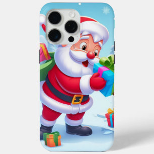Funda Para iPhone 15 Pro Max Cute Santa y Snowman