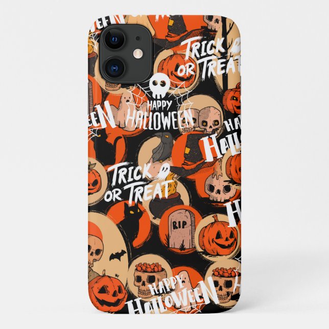Funda De Case-Mate Para iPhone  Cute & Scary Halloween Spooky vibes  (Reverso)