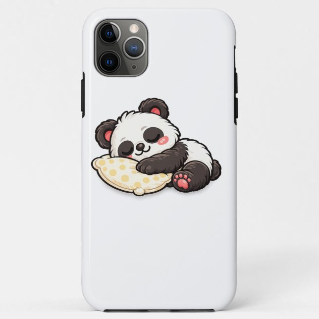 Funda De Case-Mate Para iPhone Cute Sleeping Panda with Pillow (Reverso)