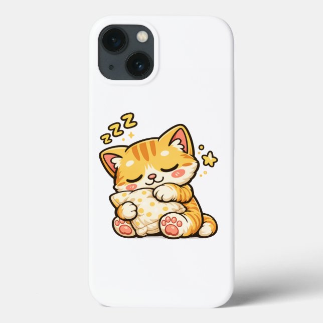 Funda De Case-Mate Para iPhone Cute Sleepy Cat Pillow (Reverso)