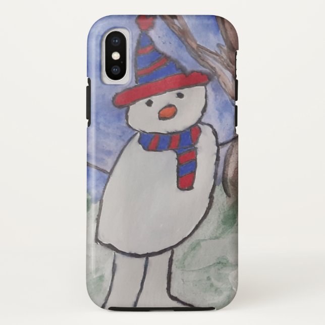Funda De Case-Mate Para iPhone Cute Snowman (Reverso)