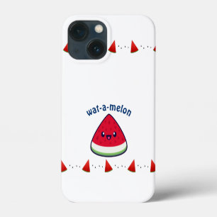 Funda Para iPhone 13 Mini Cute Sonriente sandía Kawaii