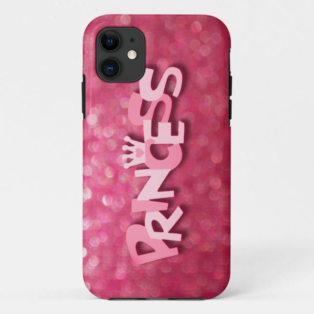 Funda De Case-Mate Para iPhone Cute Sparkly Pink Princess Bokeh (Reverso)