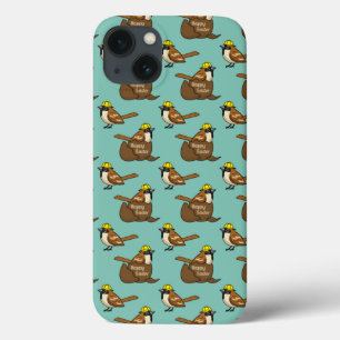 Funda Para iPhone 13 Cute Sparrow Chocolate Egate Happy Easter Pattern