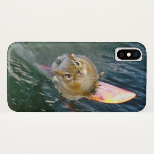 Funda Para iPhone X Cute Surfing Chipmunk
