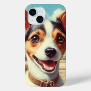 Funda Para iPhone 15 Cute Toy Fox Terrier Pintura