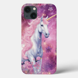 Funda Para iPhone 13 Cute Unicornio Fantasía Rosa Floral Girona