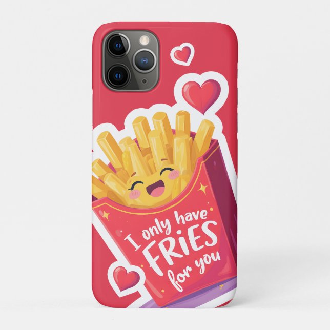 Funda De Case-Mate Para iPhone Cute Valentine French Fries Pun (Reverso)