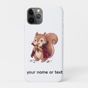 Funda Para iPhone 11 Pro Cute Vampire Ardilla con capa de Halloween de bell