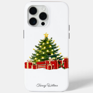 Funda Para iPhone 15 Pro Max Cute Vintage Tradicional Elegante Feliz Navidad